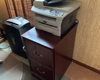 2-DRAWER FILE CABINET - $25, LASER PRINTER $25, PAPER SHREDDER $20.  - BUY IT NOW. Call or Text Patty at 847-772-0404 to arrange for purchase or make inquiries.