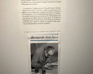 Bernardo San Juan Lithograph