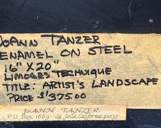 JoAnn Tanzer enamel on steel