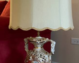 Ladies Lounging in Boudoir Vintage Rembrandt Lamp purchased in the 1930’s or early 1940’s.