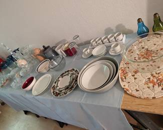 More dish and serving ware.