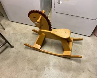 WOOD ROCKING HORSE