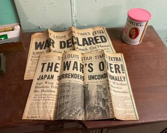 VINTAGE NEWS PAPERS