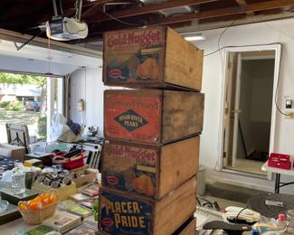 OLD WOOD FRUIT BOXES