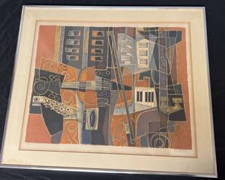 Vintage Artist Signed Lithograph
