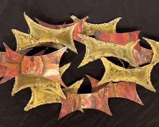 Possibly Curtis Jere Brutalist Art Metal Wall Sculpture