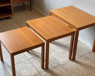 Teak Stacking Tables