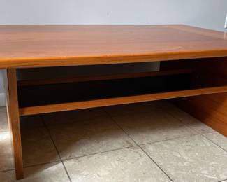 Vintage Teak Coffee Table With Magazine Rack
