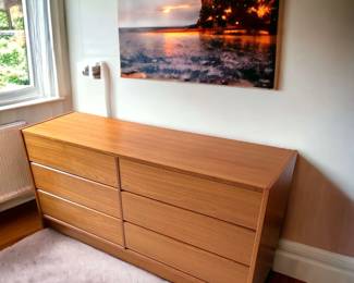 Danish Teak Six Drawer Dresser