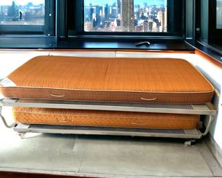 Vintage Auping Trundle Twin Beds AaBe Wool Blankets