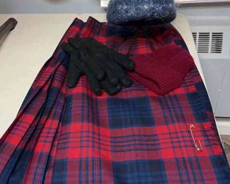 Aljean Wool Tartan Kilt Skirt Nordstrom Mohair Hat