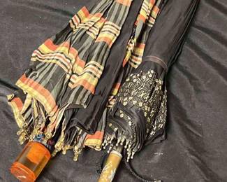 Vintage Umbrellas With Lucite Handles