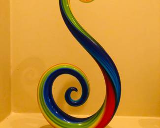 Colorful glass art.