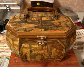 Vintage Late 1960s to Early Anton Pieck Box Purse 