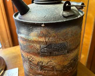 Painted oil can 