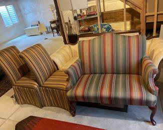Chairs and loveseat 