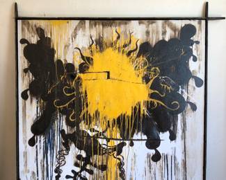 Clay Parker large format painting on canvas "Ein Glaube" 1991