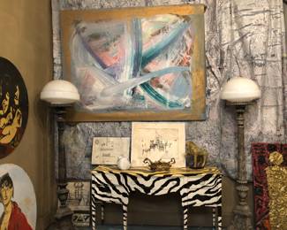 Zebra painted sideboard