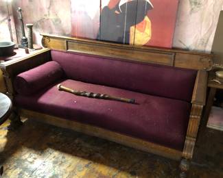 Antique oak sofa