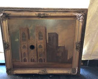 Victorian clock print/picture as is 