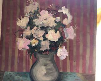 Scott Grodesky large floral oil on canvas