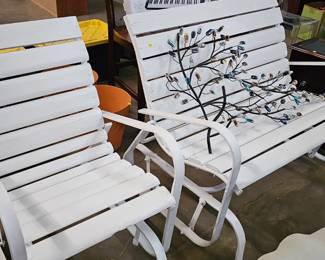 TWO SEATER GLIDER AND CHAIR