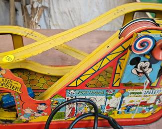 VINTAGE MICKEY MOUSE ROLLER COASTER TOY