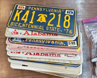 LOT OF VARIOUS LICENSE PLATES