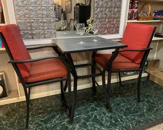 Two Top Table & Cushioned Chair Set