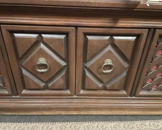 GERARD Mid Century Entertainment Center--Working Turn Table, AM/FM Radio