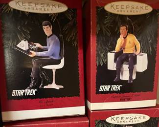 STAR TREK "KEEPSAKE" Christmas Ornaments--Like New in Original Boxes!!!