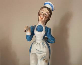 Vintage Nurse Figurine w/Bedpan