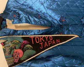 1950's Asian Souvenir, Flag & Kimono