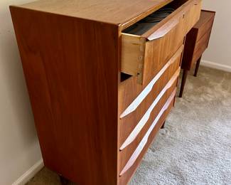 #5- Danish modern 5 drawer dresser, Made in Denmark, 31.25w x 16dx 36t- $500