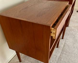 #2 - Danish Modern night tables by Poul Hundevad - 20w x 16d x 11t- sold as a pair-$600