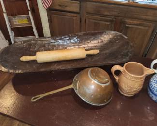 When oodles bowl, copper ladle