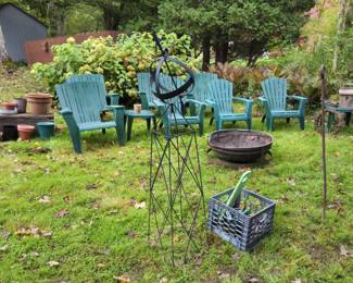 Garden iron , chairs