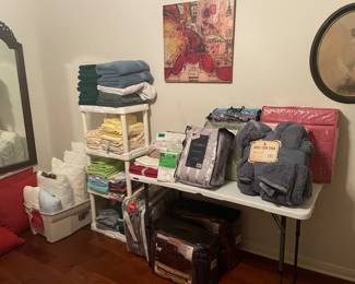 new linens - towels and all kinds of blankets and throws-