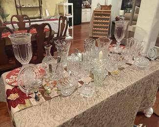 gorham crystal-king edward pattern-natchman -hoya -and more  