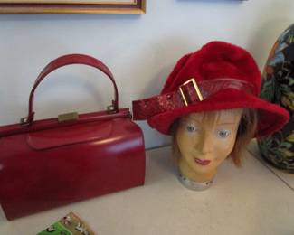 Vintage hat and handbag