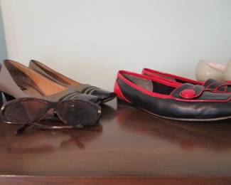 Vintage shoes and sunglasses