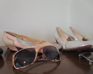Vintage shoes and sunglasses