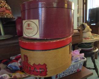 Vintage hat boxes