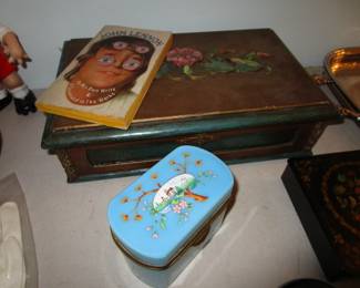 Antique glass tea box