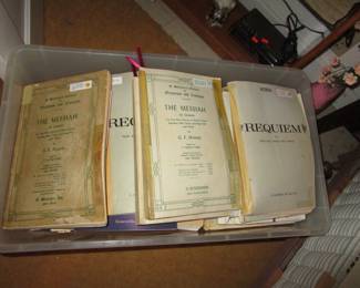 Box of sheet music