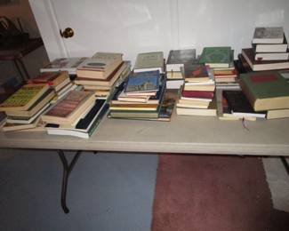 Books of all sorts even cookbooks