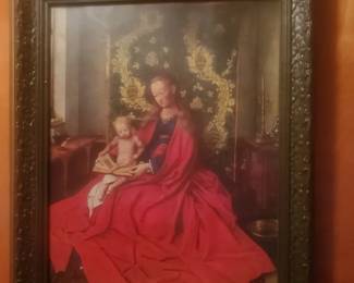 Madonna & child vintage framed art