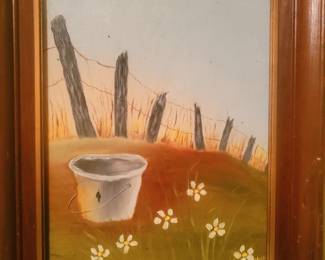 Hand painted art by Ida Mae Moore