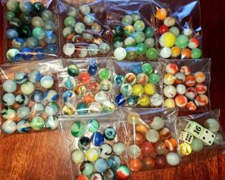 Marbles including agate, cat eyes, & more!
