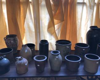 Antique stoneware crocks